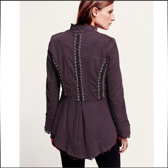 Free People Jackets & Blazers - Free People Victorian Lace Up Military Steampunk Corset Jacket Size S
